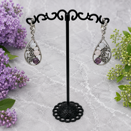 Серебряные серьги Карамель